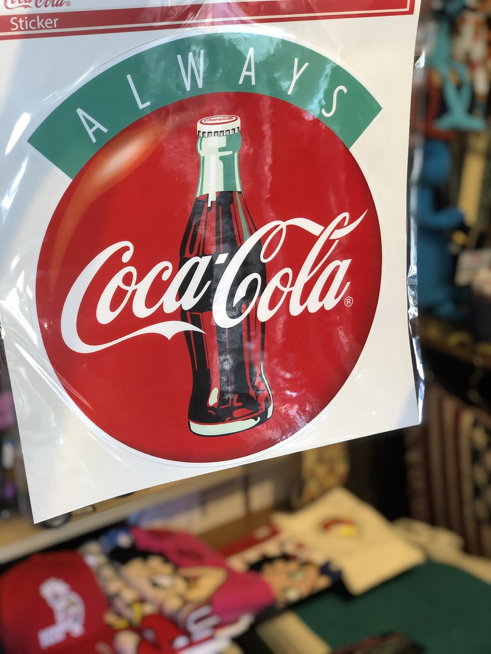 コカコーラのビッグなステッカー どんなとこに貼れる アメリカン雑貨屋アプローズ鉄馬